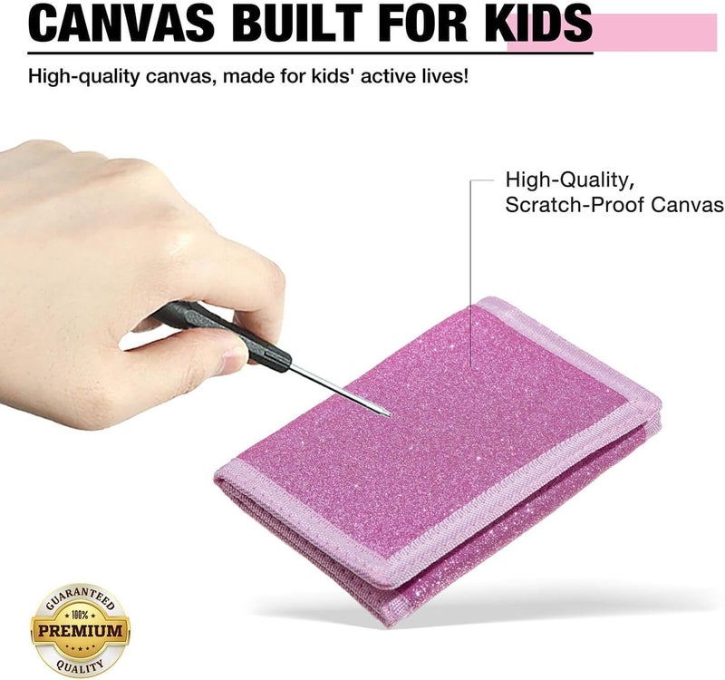 Amutta 3 Pieces Kids Wallet for Girls and Women - Little Girls' RFID Rainbow Wallet With Magic Sticker, Coin Pocket - Teen Gift Ideas - Image 3
